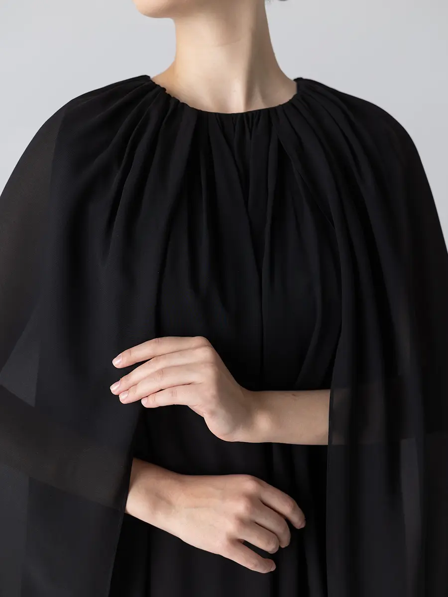 Платье-кейп шелковое