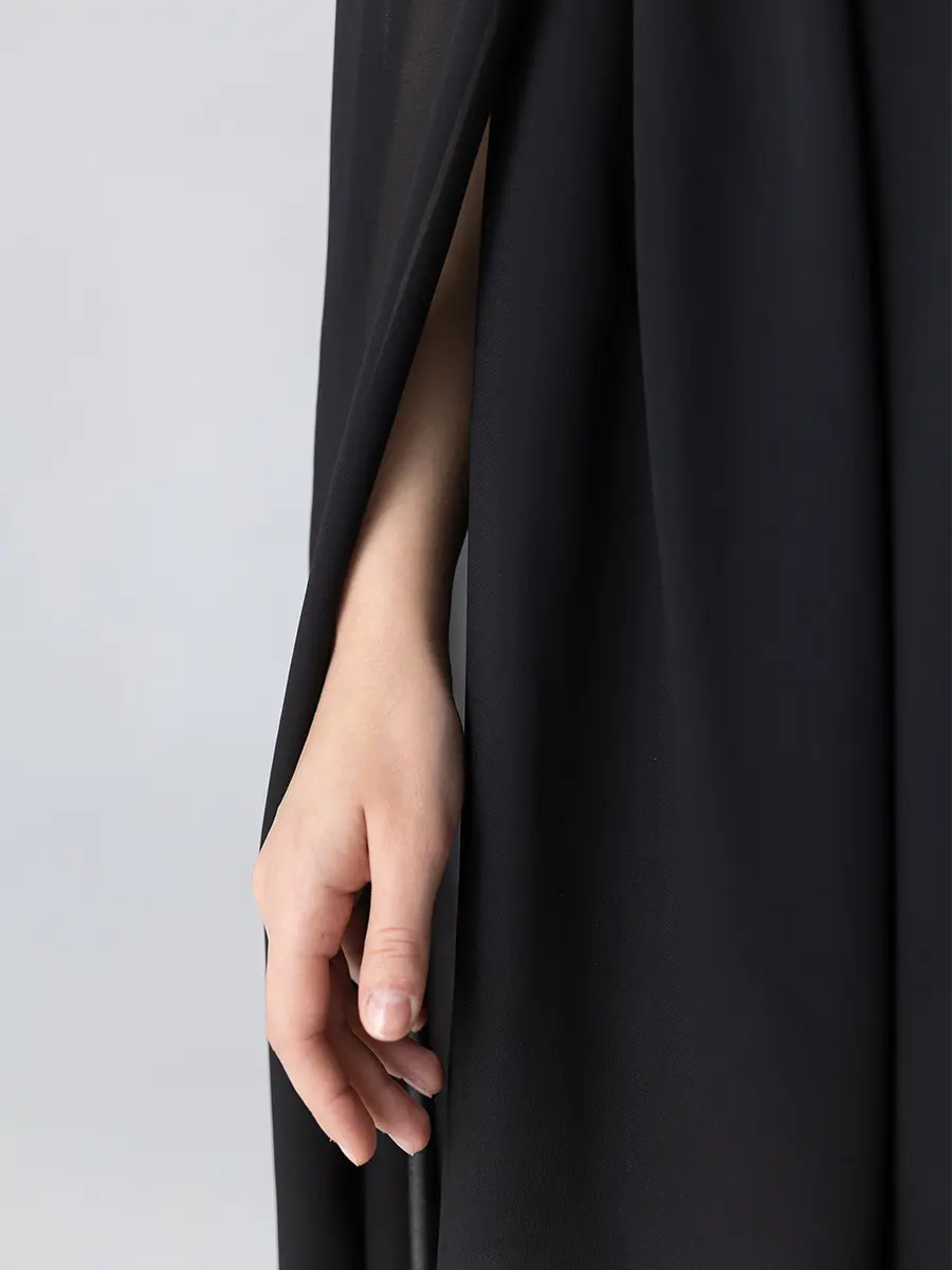 Платье-кейп шелковое