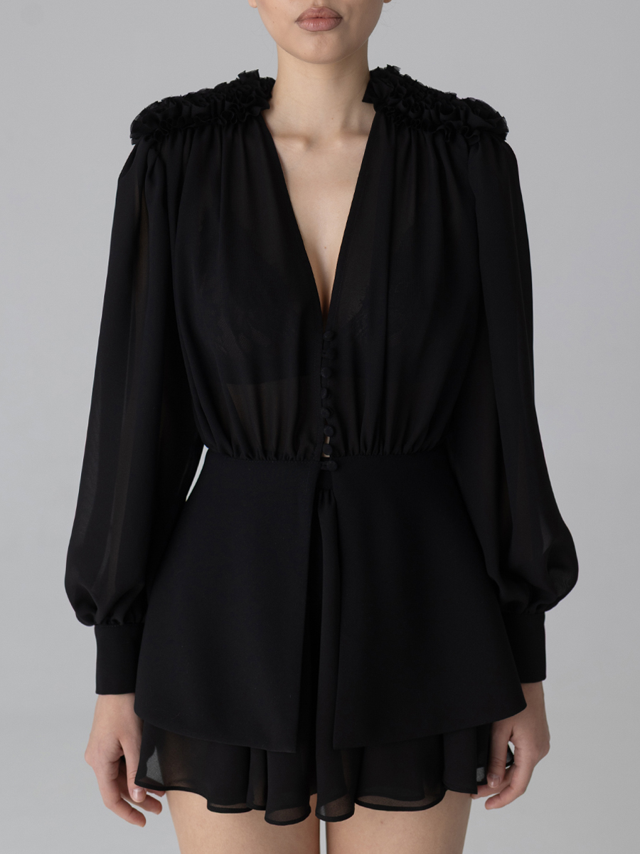 Блуза шелковая