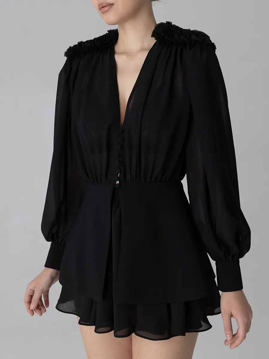 Блуза шелковая