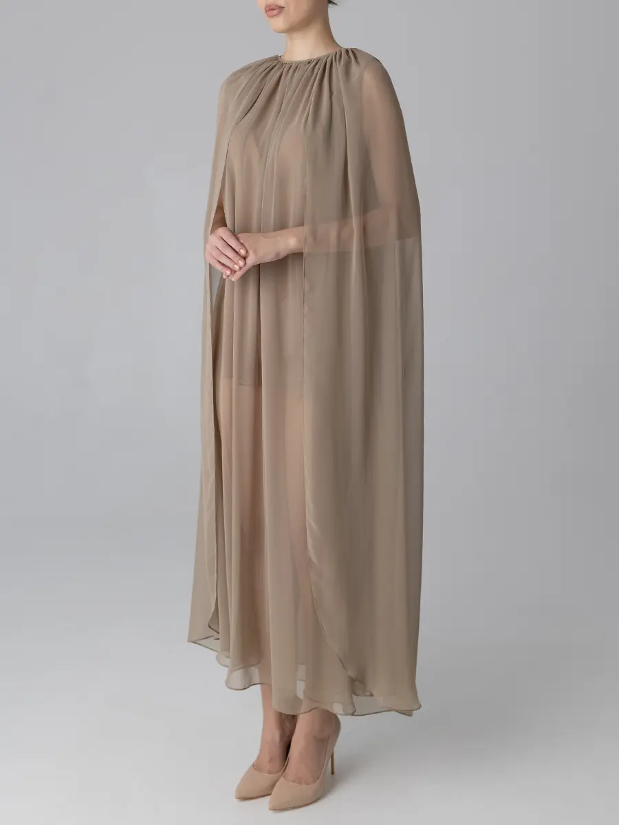 Платье-кейп шелковое