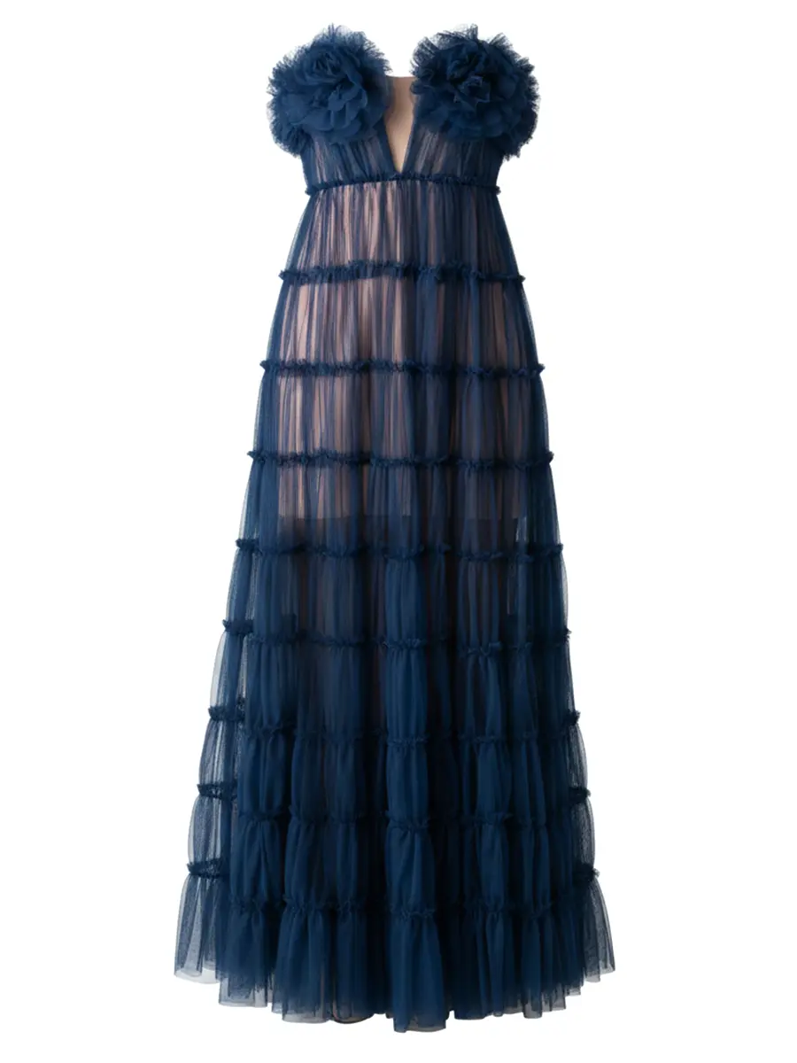 Платье с декором Bouquet