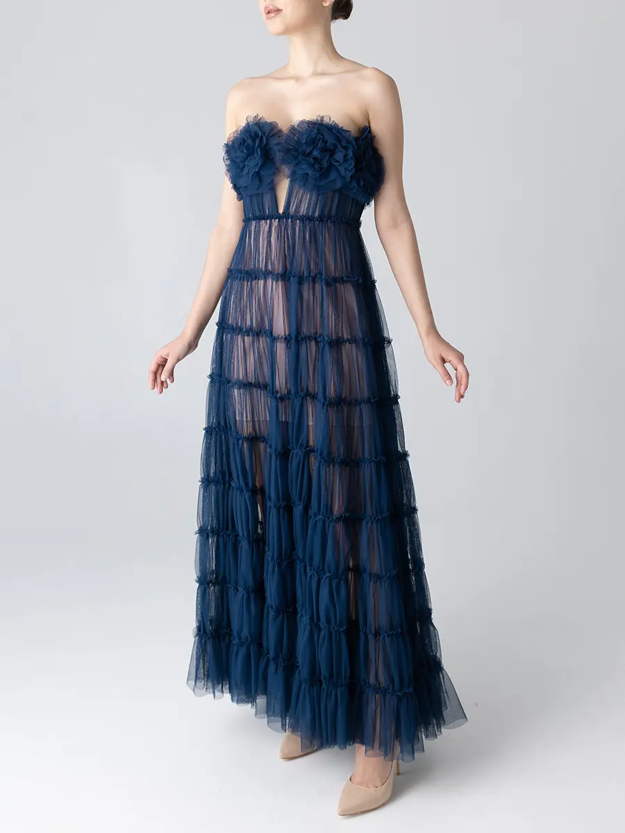 Платье с декором Bouquet