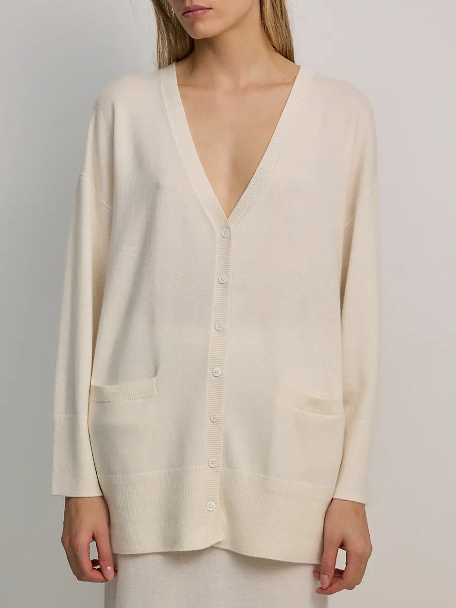 Кардиган из кашемира и шерсти Cashmere Tofu