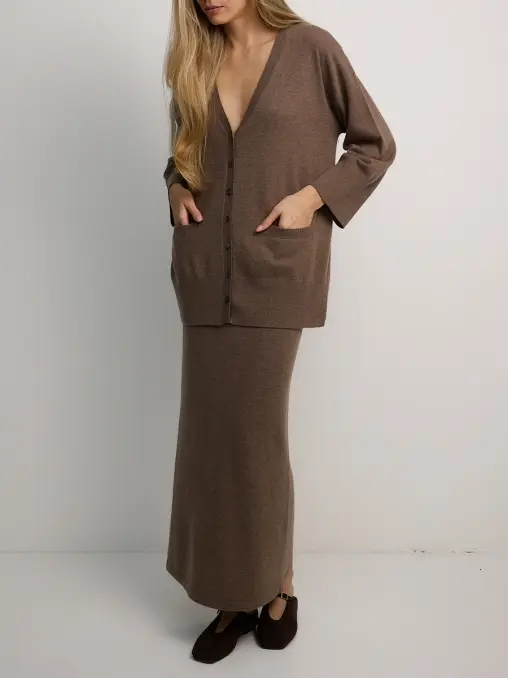 Юбка из кашемира и шерсти Cashmere Truffle Y.SO