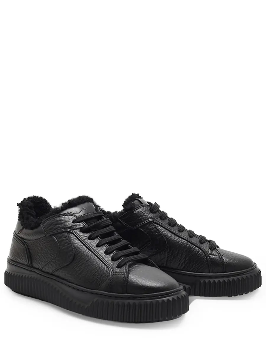 Кеды кожаные на меху