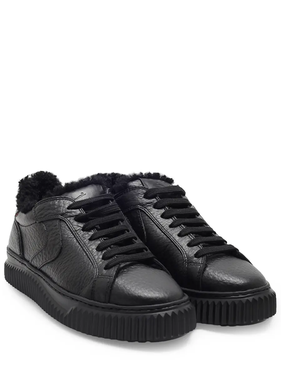 Кеды кожаные на меху