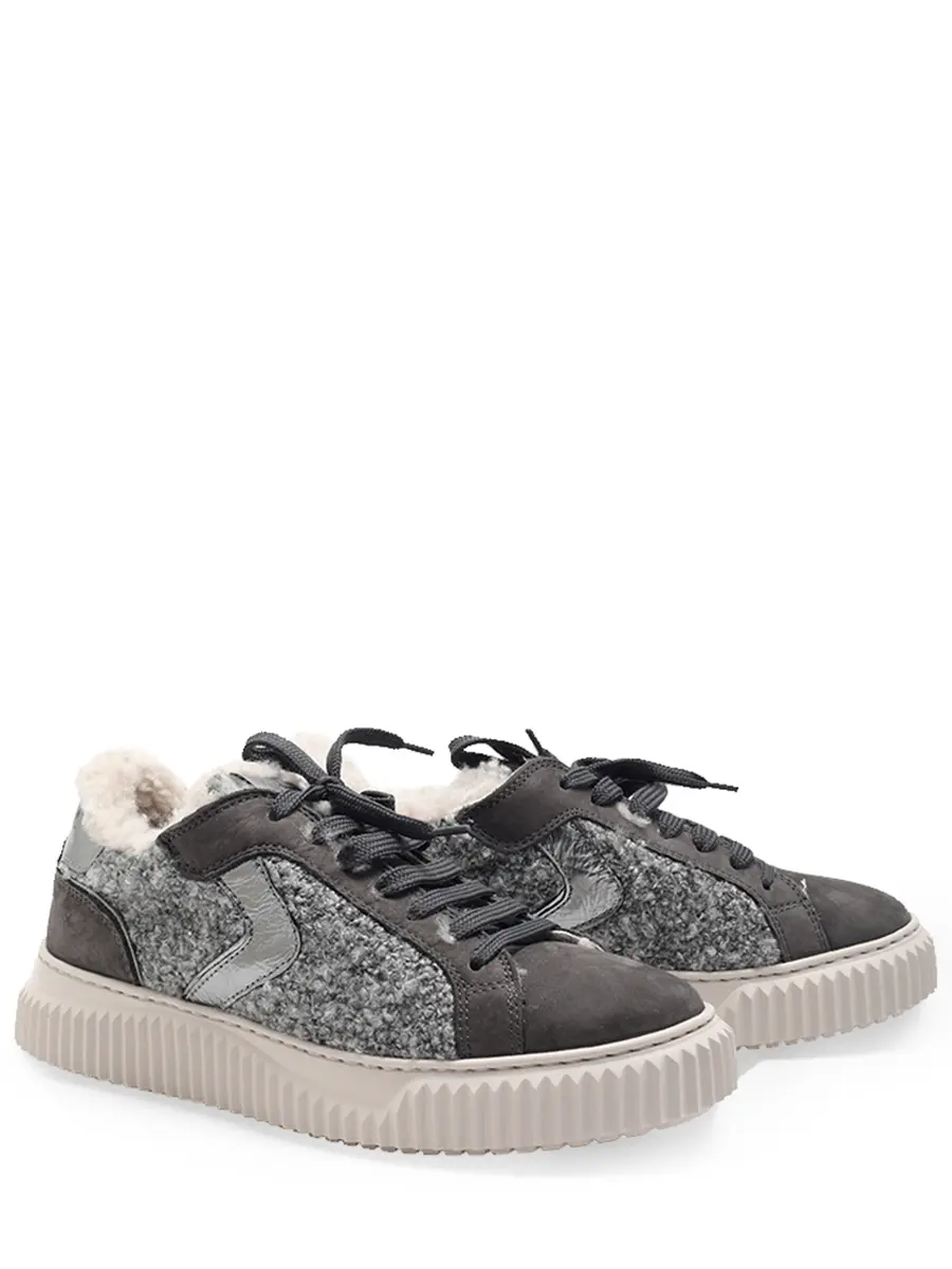 Кеды комбинированные на меху