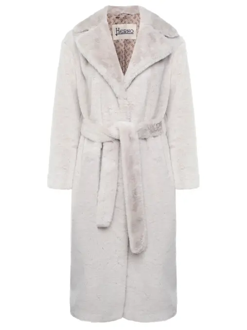 Шуба из экомеха HERNO