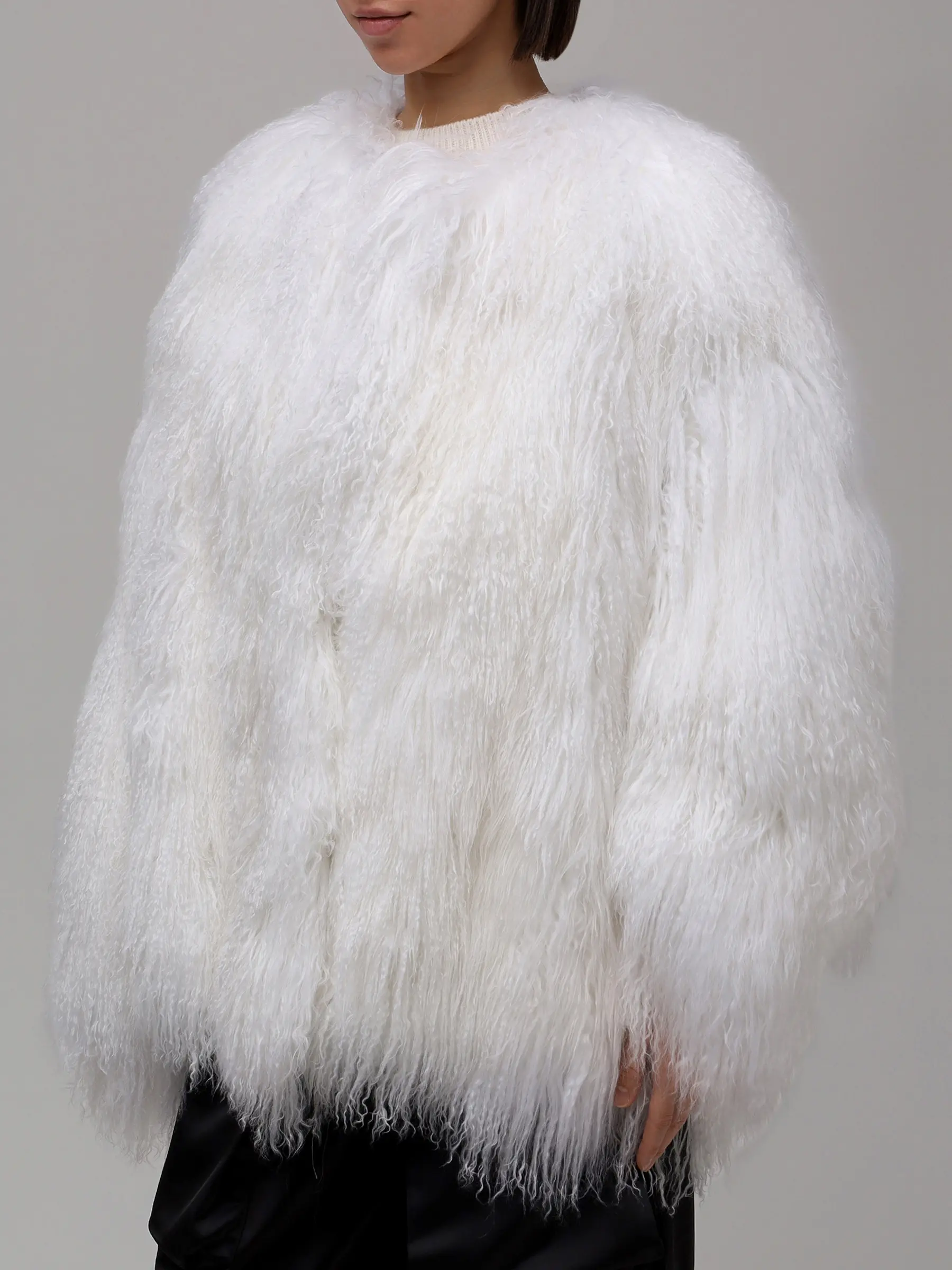 Шуба из меха ламы