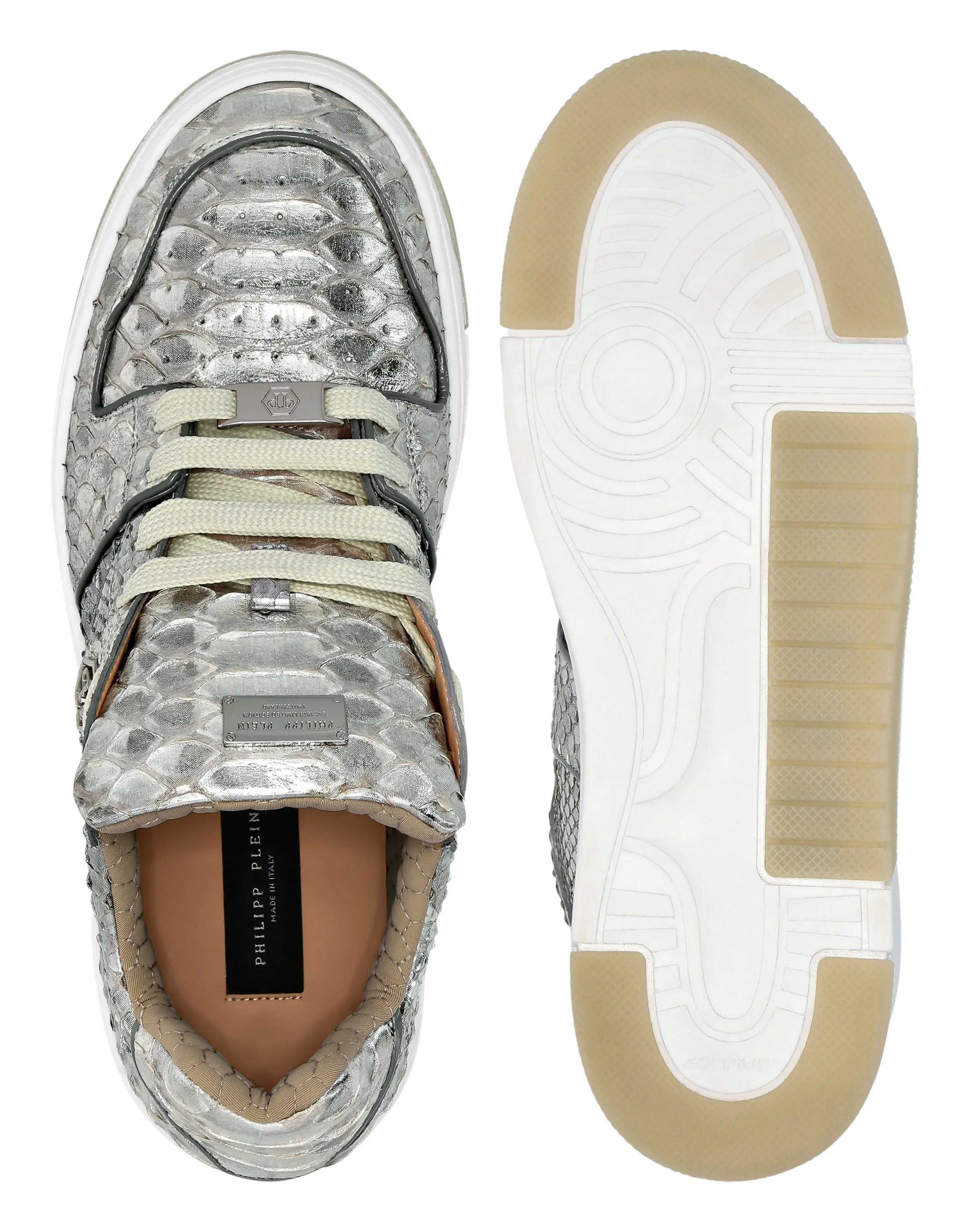 Кеды с кожей питона