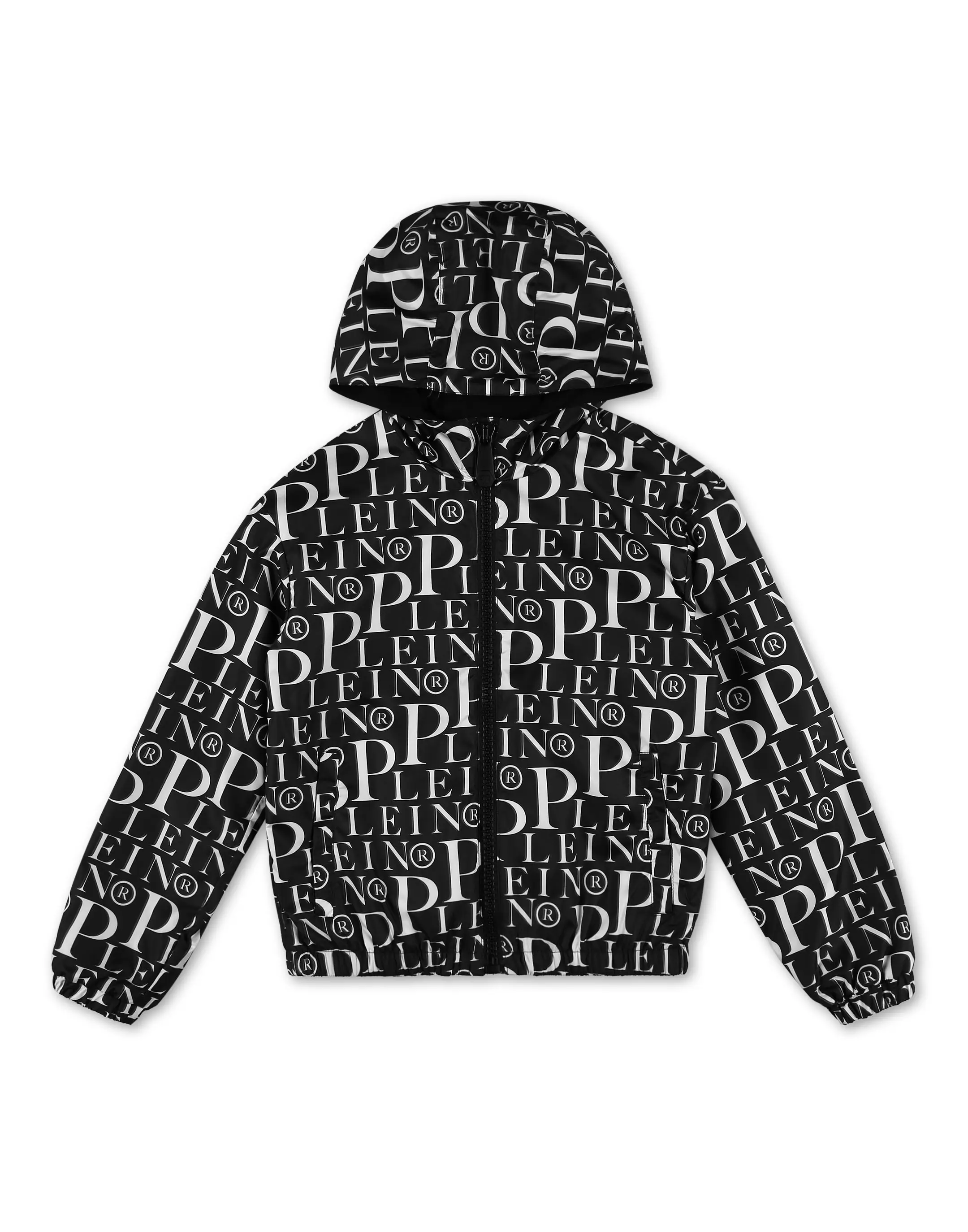 Пуховик с принтом