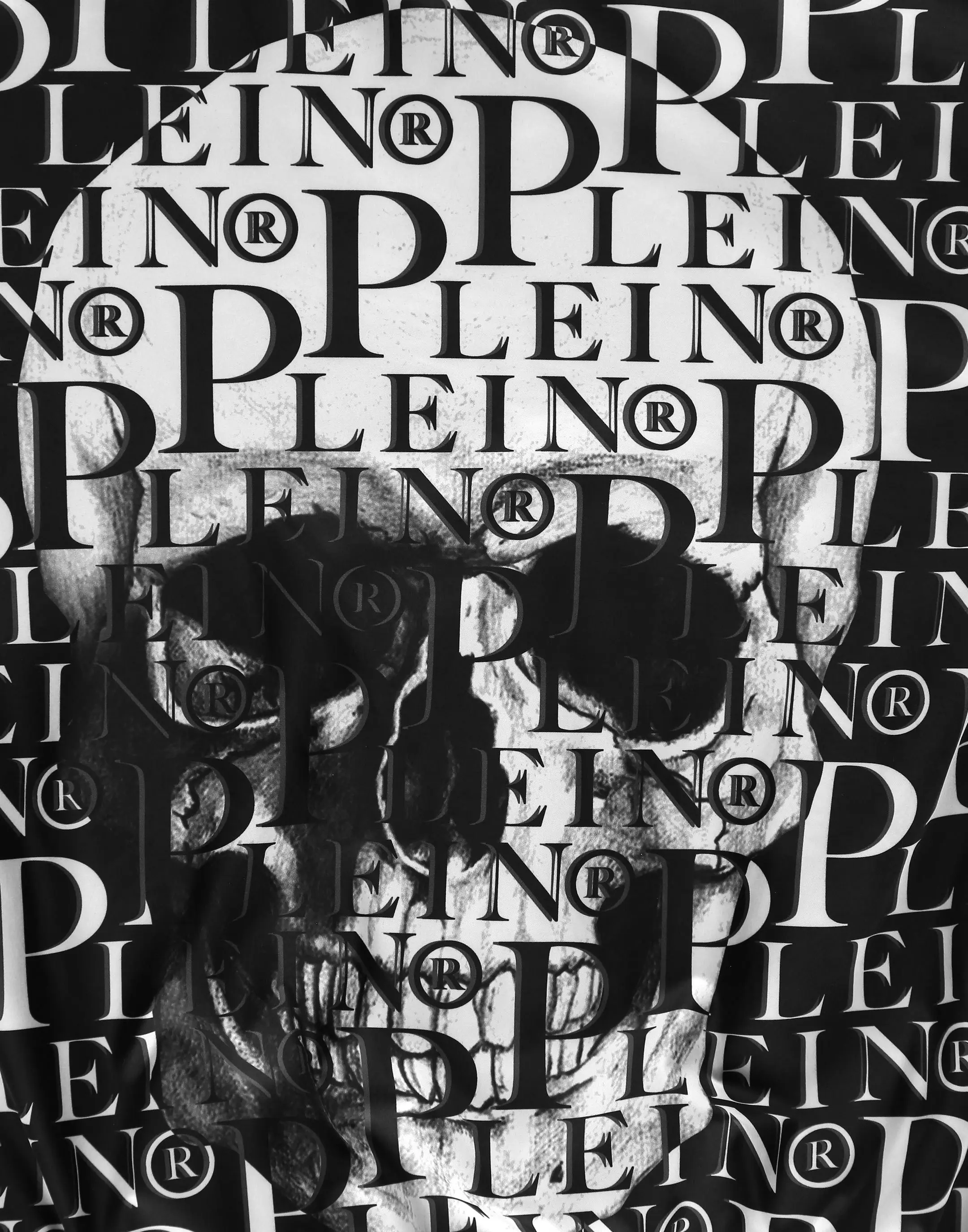 Пуховик с принтом