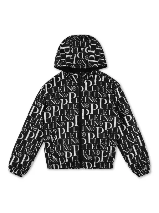 Пуховик с принтом PHILIPP PLEIN