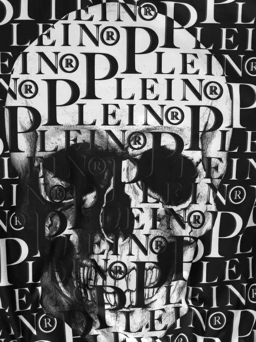 Пуховик с принтом PHILIPP PLEIN