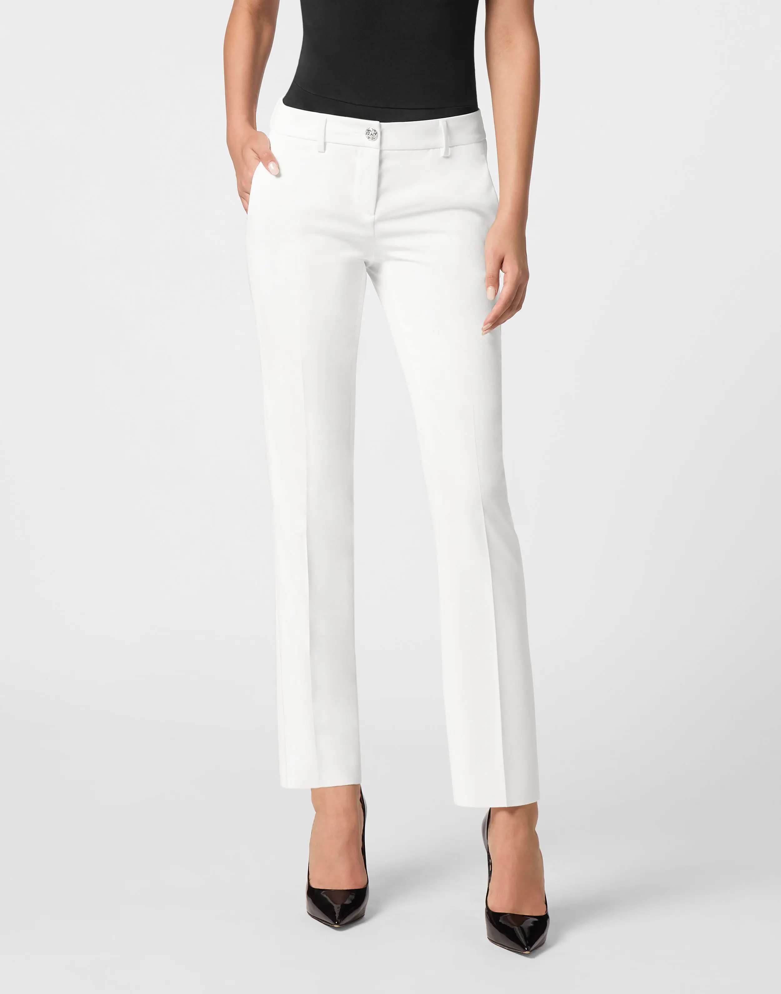 Брюки однотонные