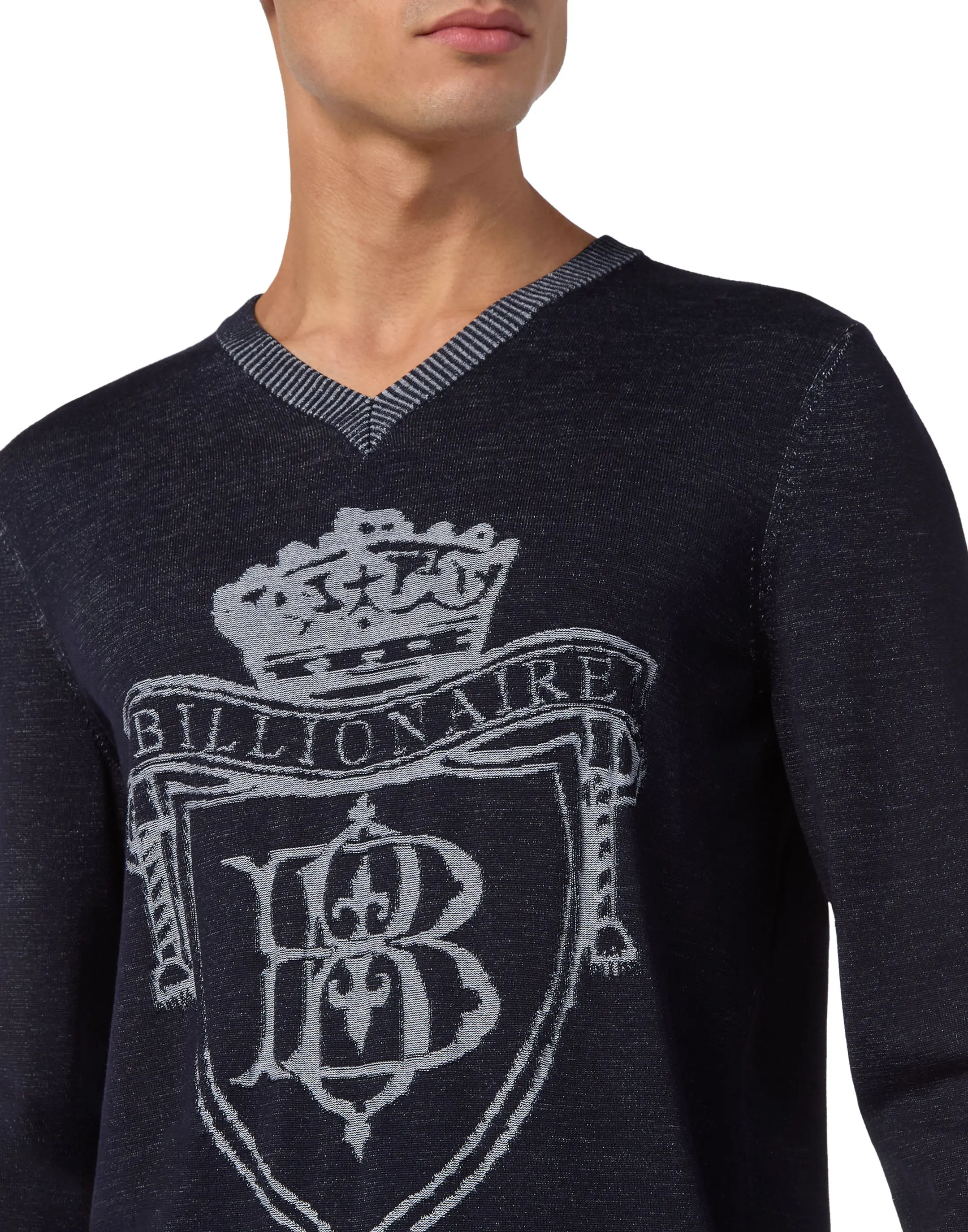 Пуловер из шерсти и шелка