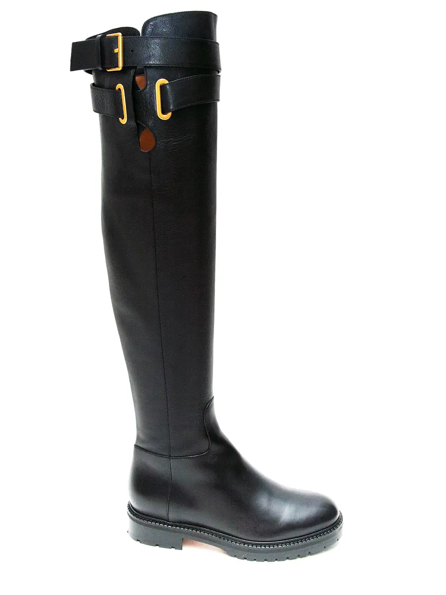 Ботфорты кожаные