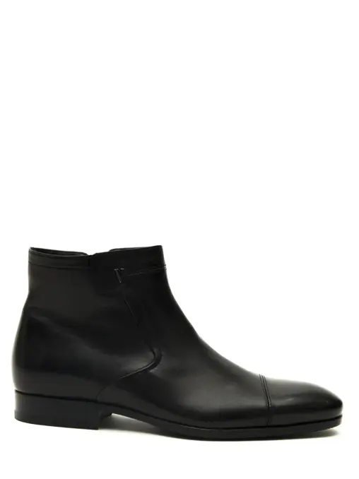 Ботинки кожаные на меху VALENTINO