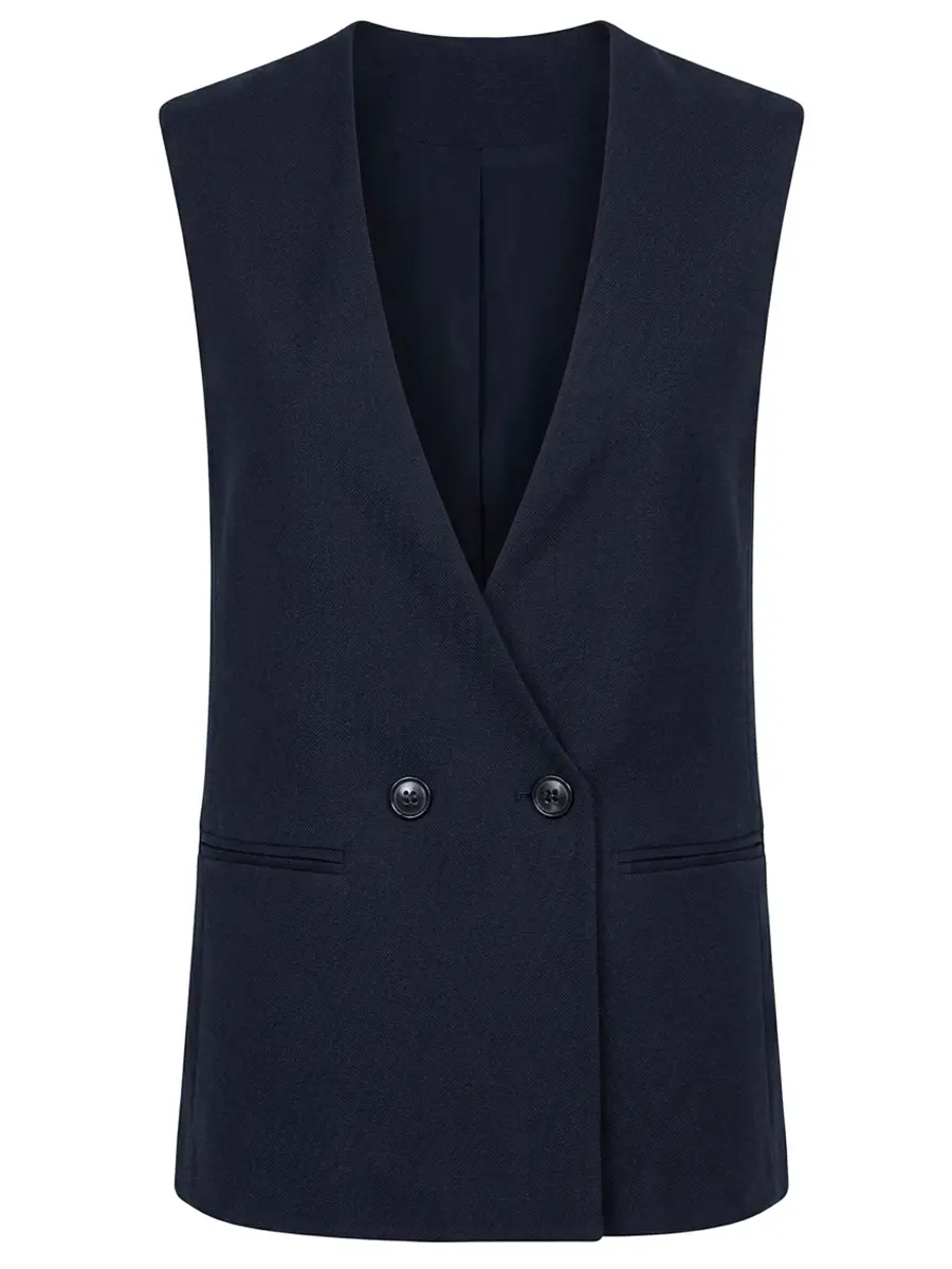 Жилет однотонный