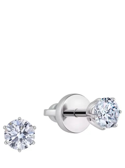 Пусеты из белого золота с бриллиантами CHAMOVSKIKH JEWELLERY HOUSE