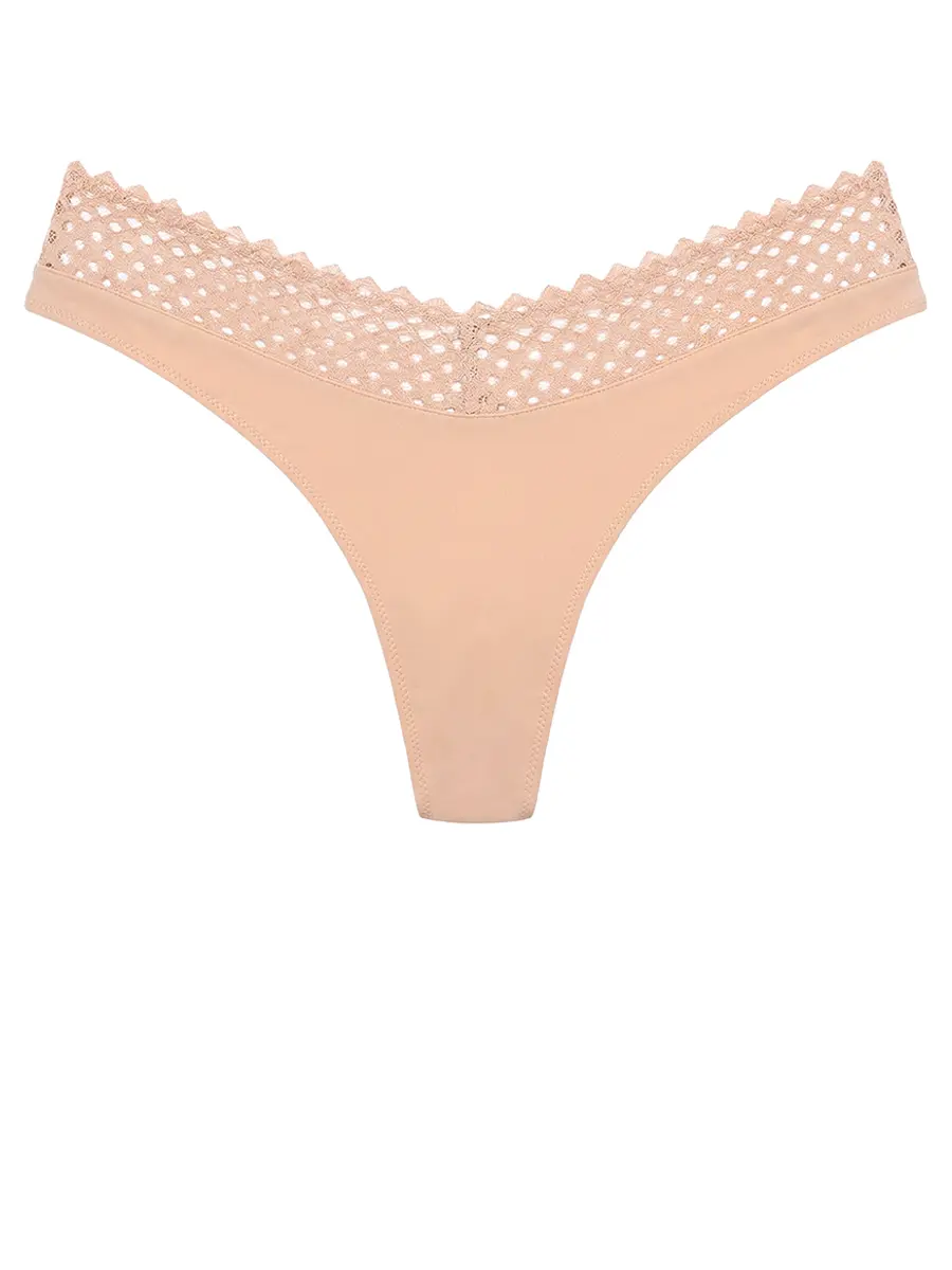 Трусы-стринг однотонные