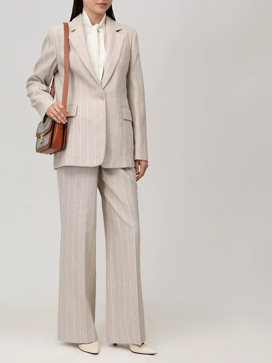 Пиджак из хлопка и льна