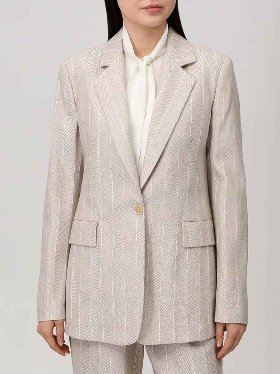 Пиджак из хлопка и льна