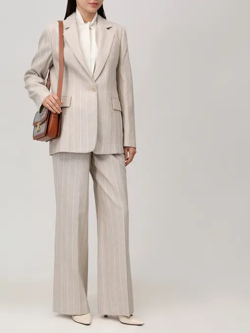 Пиджак из хлопка и льна LORENA ANTONIAZZI