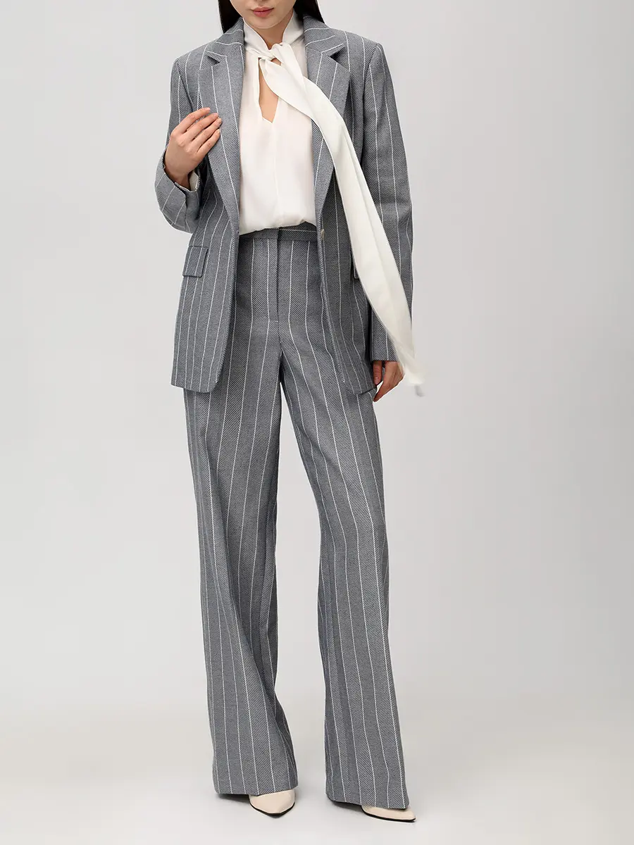 Брюки из хлопка и льна