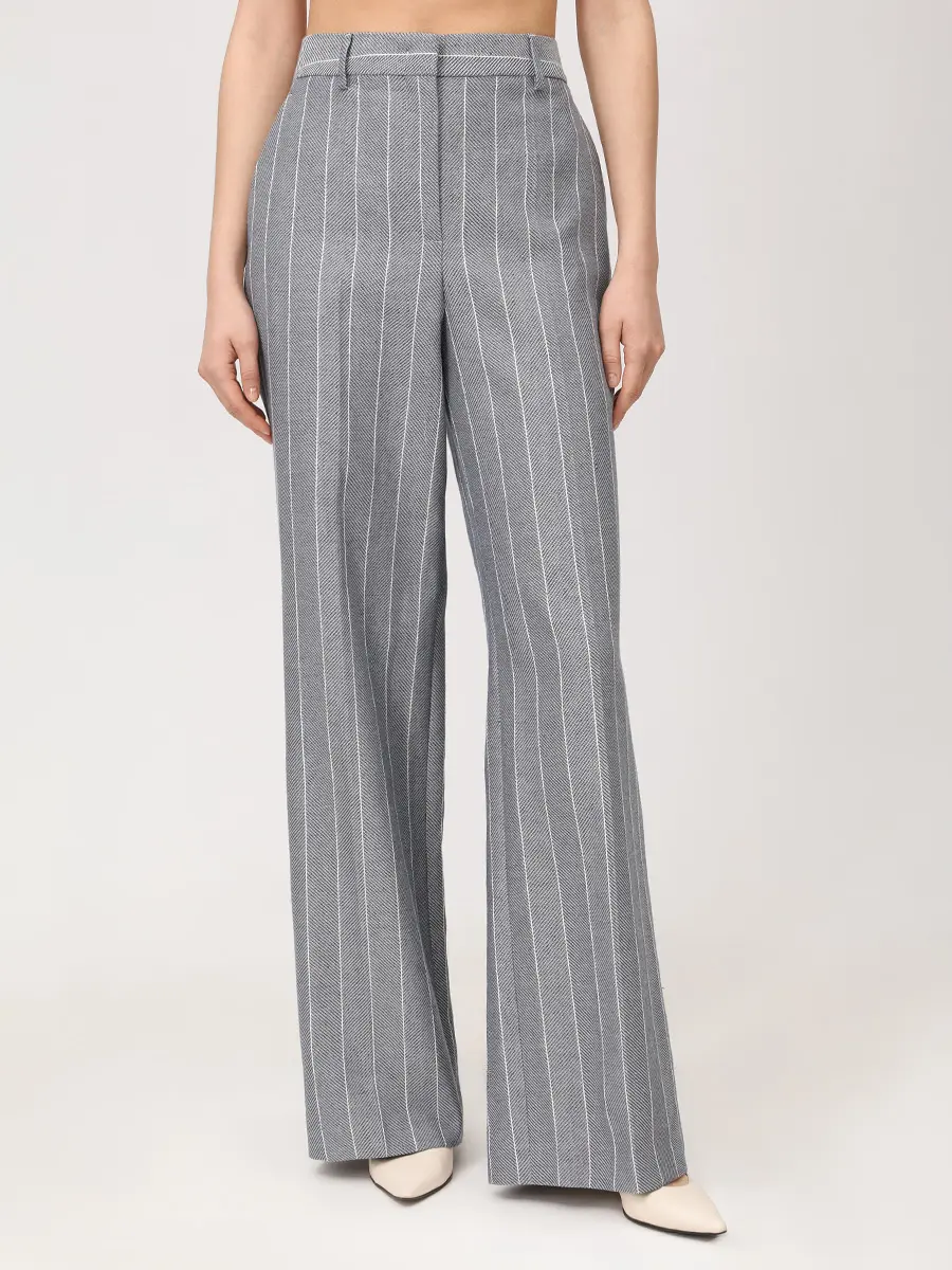 Брюки из хлопка и льна