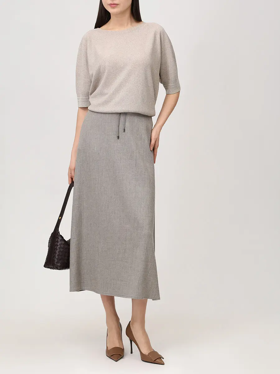 Юбка изо льна и вискозы