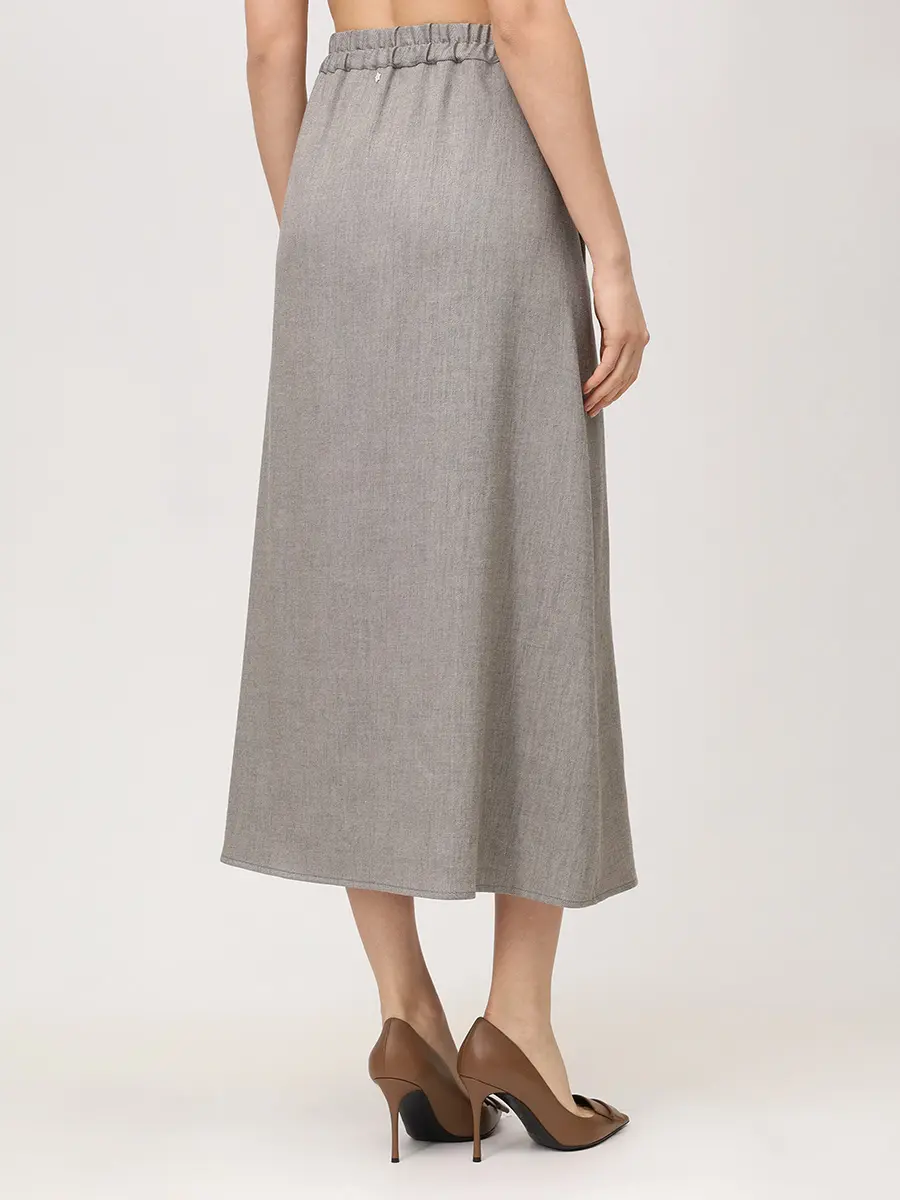 Юбка изо льна и вискозы