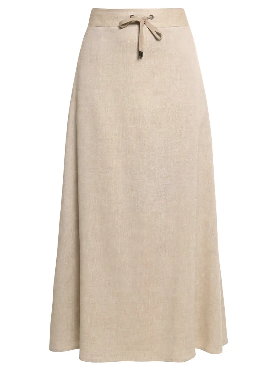 Юбка изо льна и вискозы