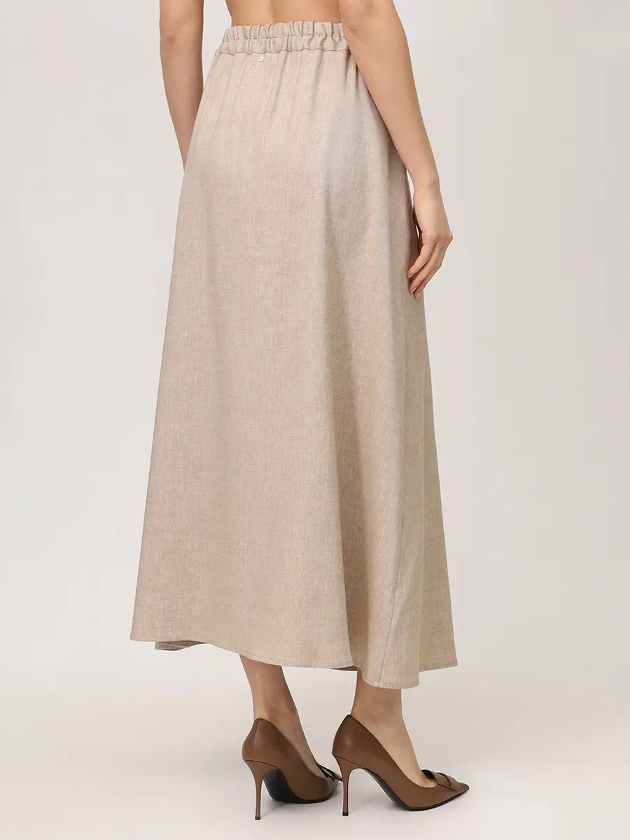 Юбка изо льна и вискозы