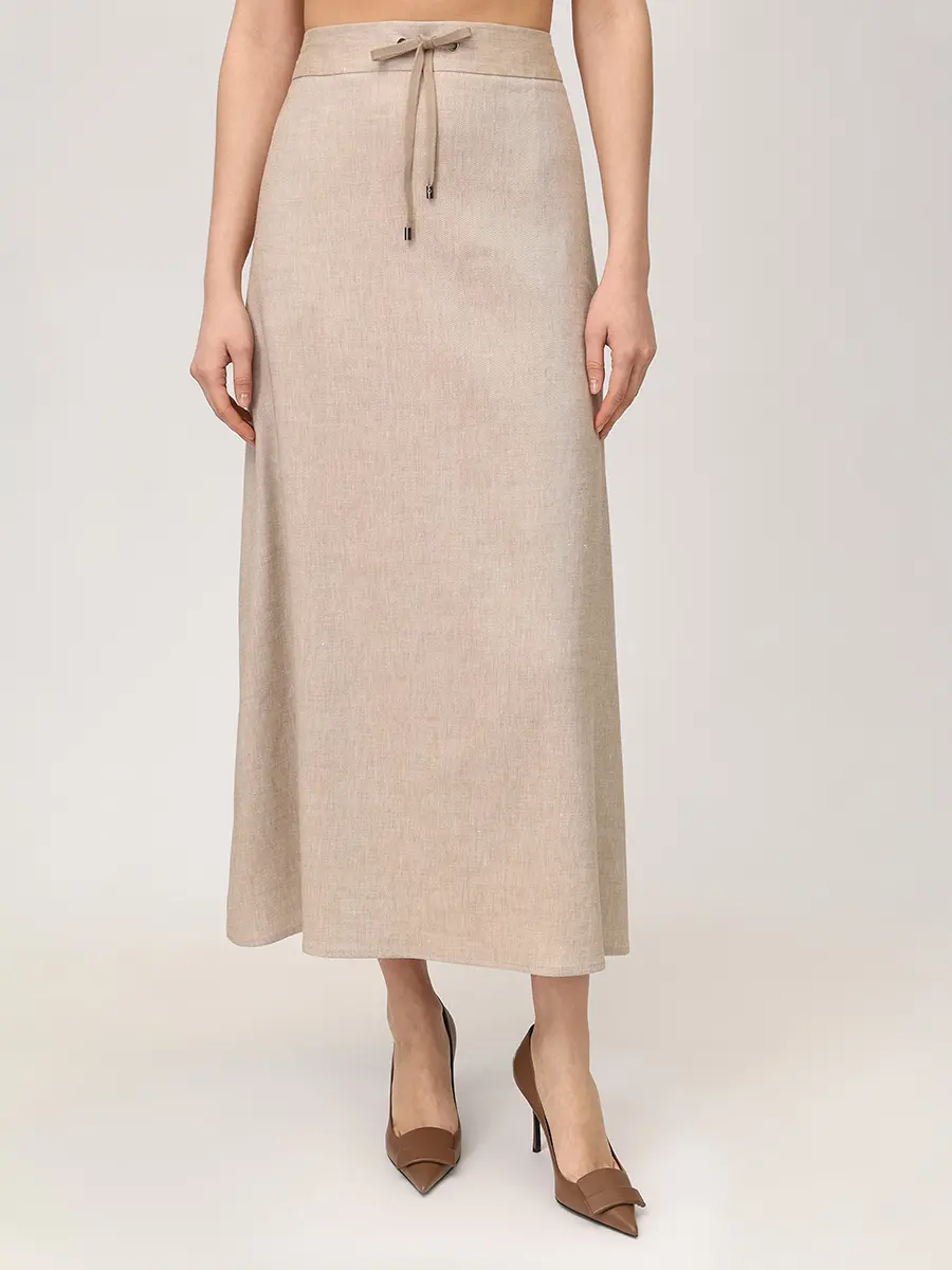 Юбка изо льна и вискозы