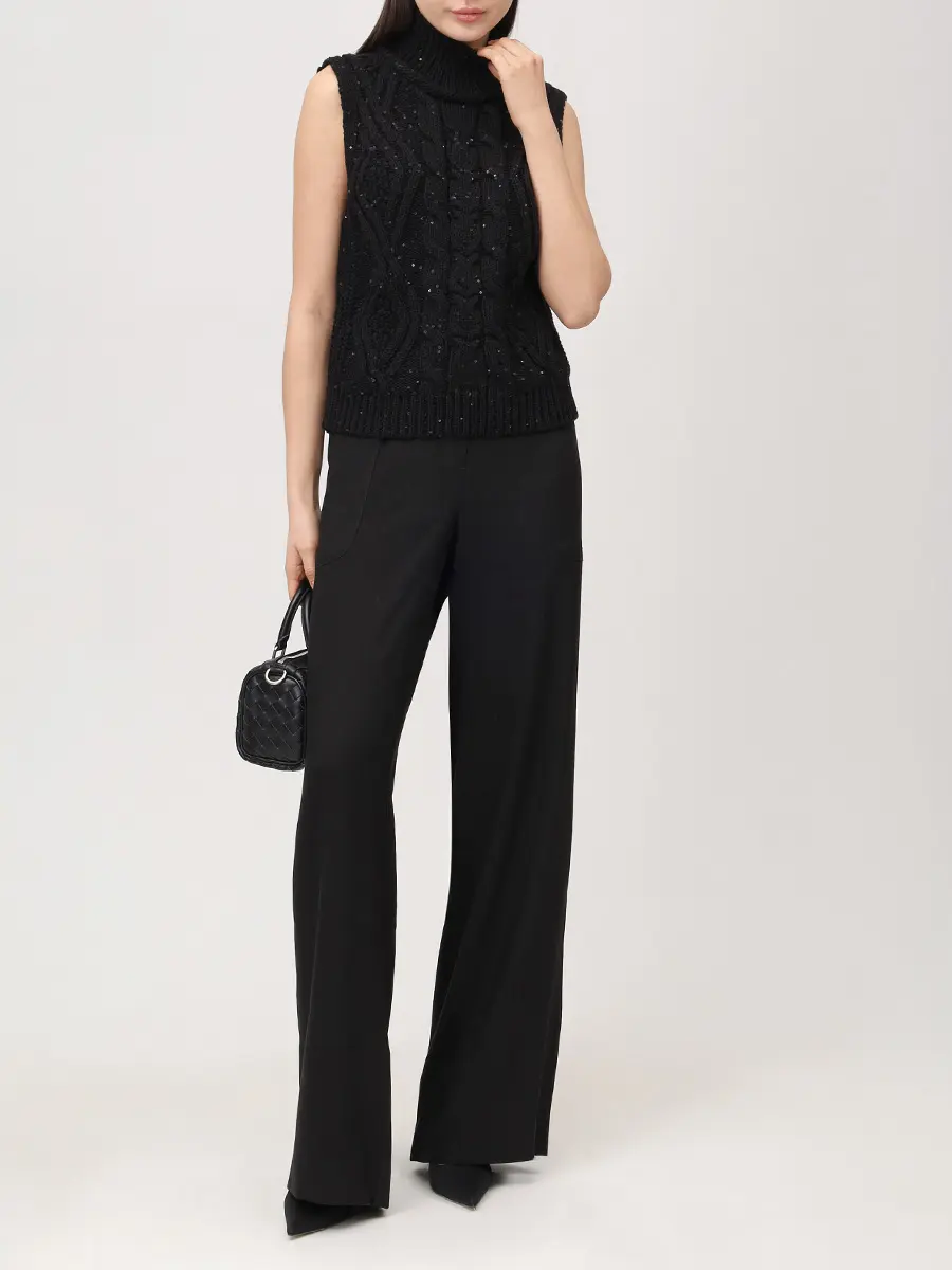 Брюки изо льна и вискозы