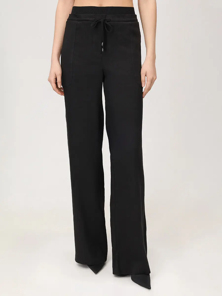 Брюки изо льна и вискозы