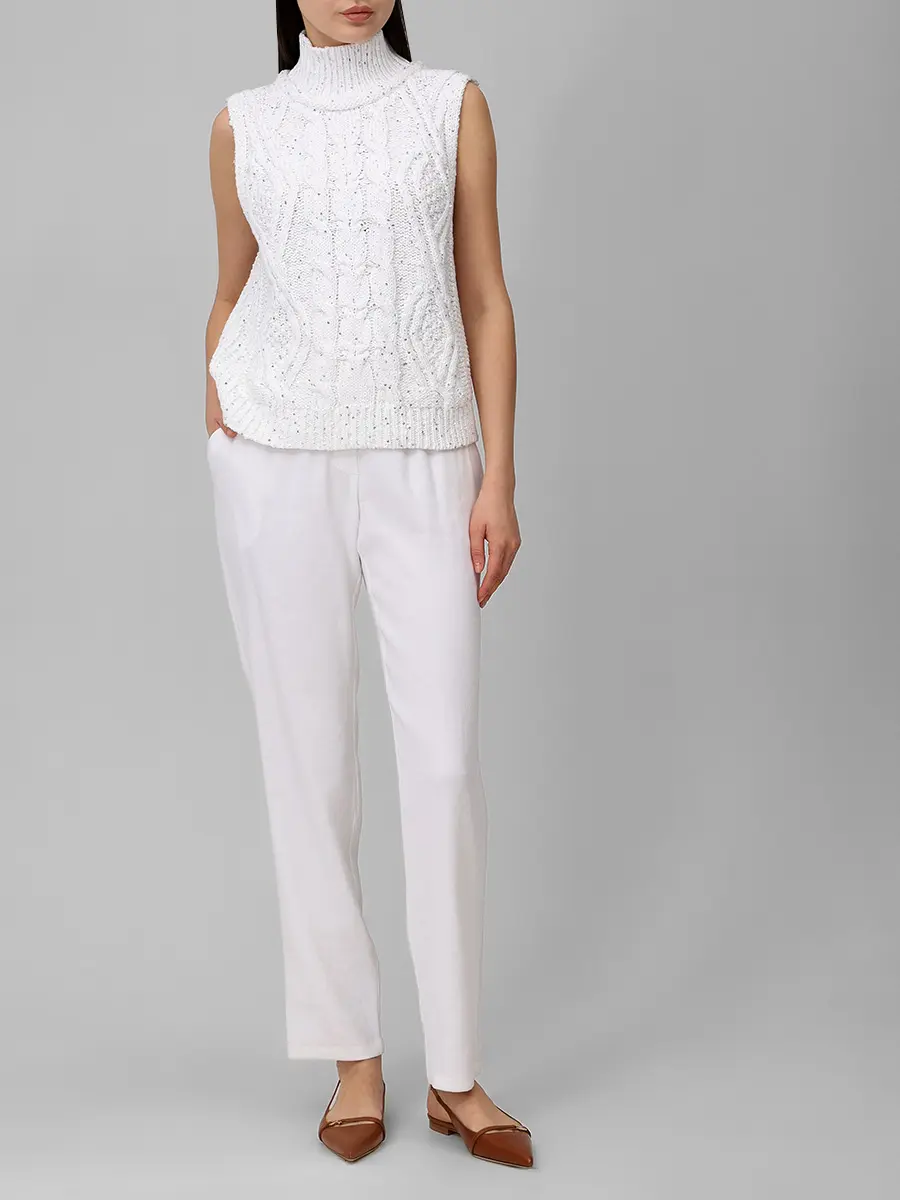 Брюки изо льна и вискозы