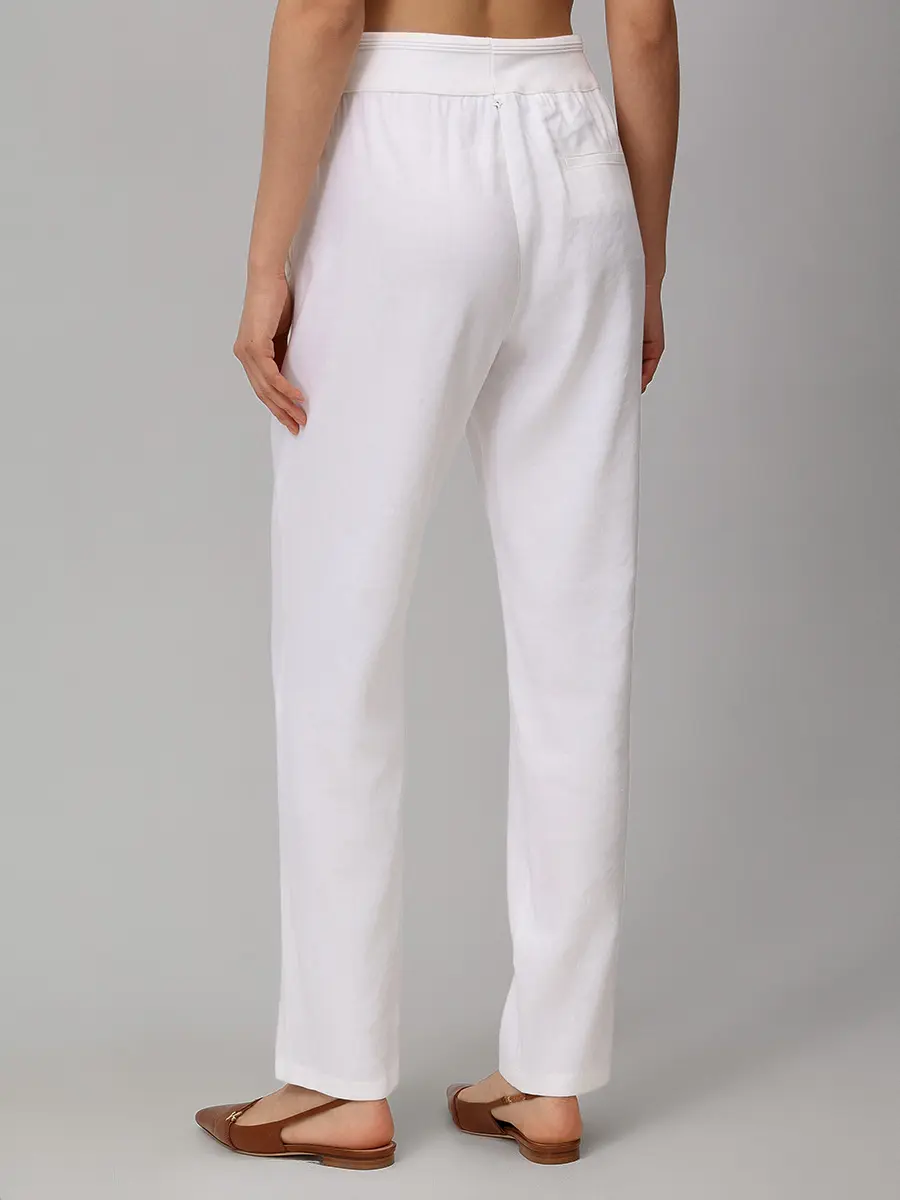 Брюки изо льна и вискозы