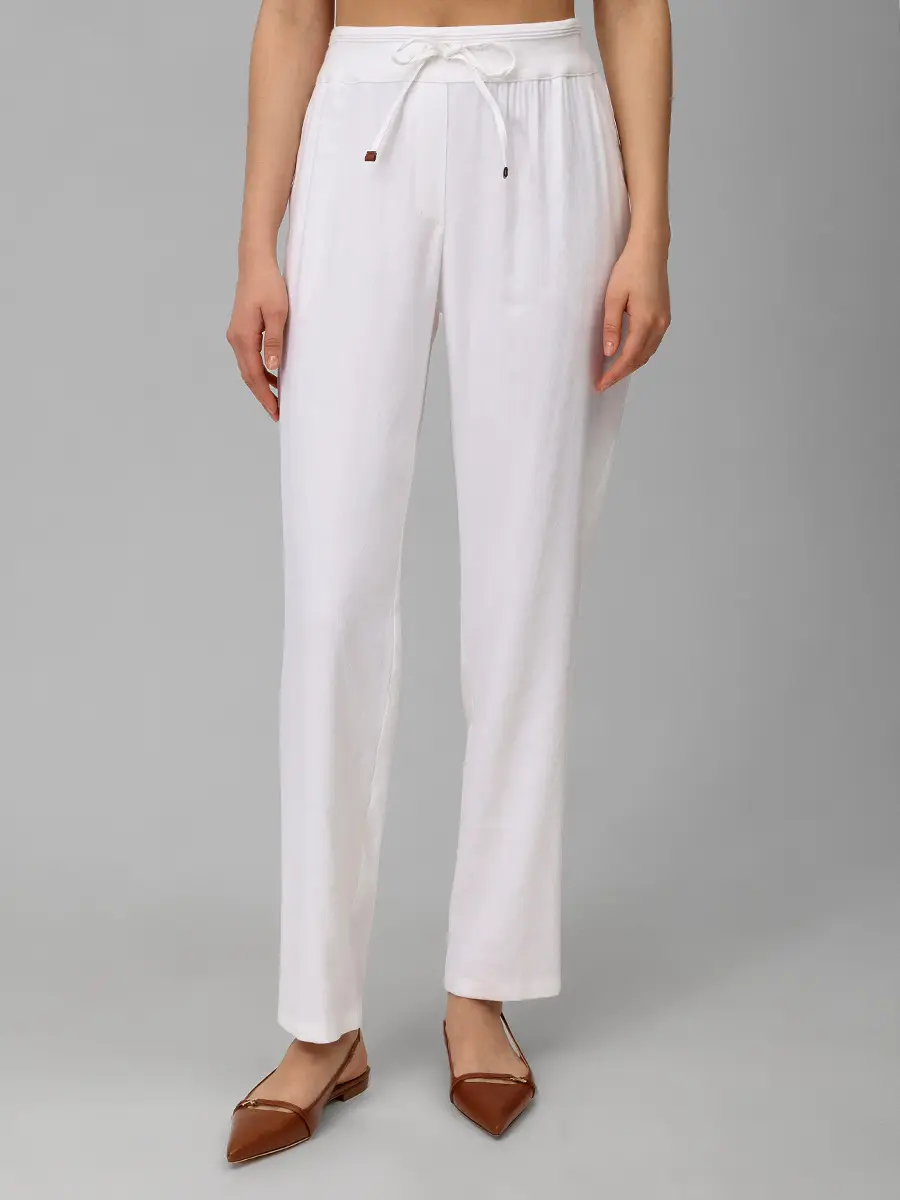 Брюки изо льна и вискозы