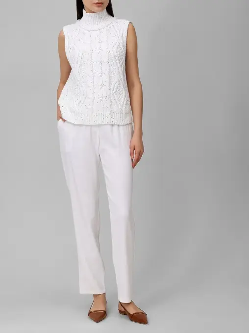 Брюки изо льна и вискозы LORENA ANTONIAZZI