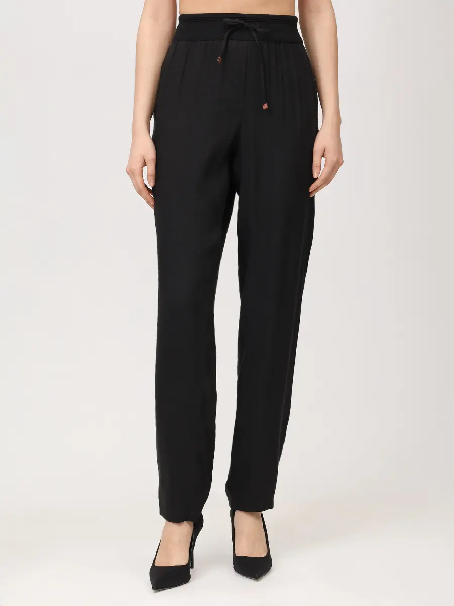 Брюки изо льна и вискозы