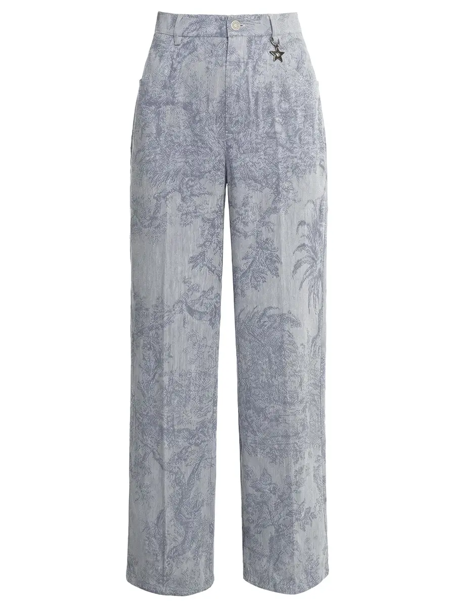 Брюки из хлопка и льна