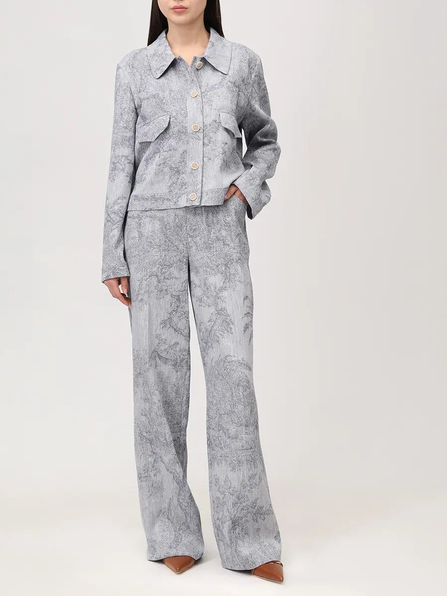 Брюки из хлопка и льна