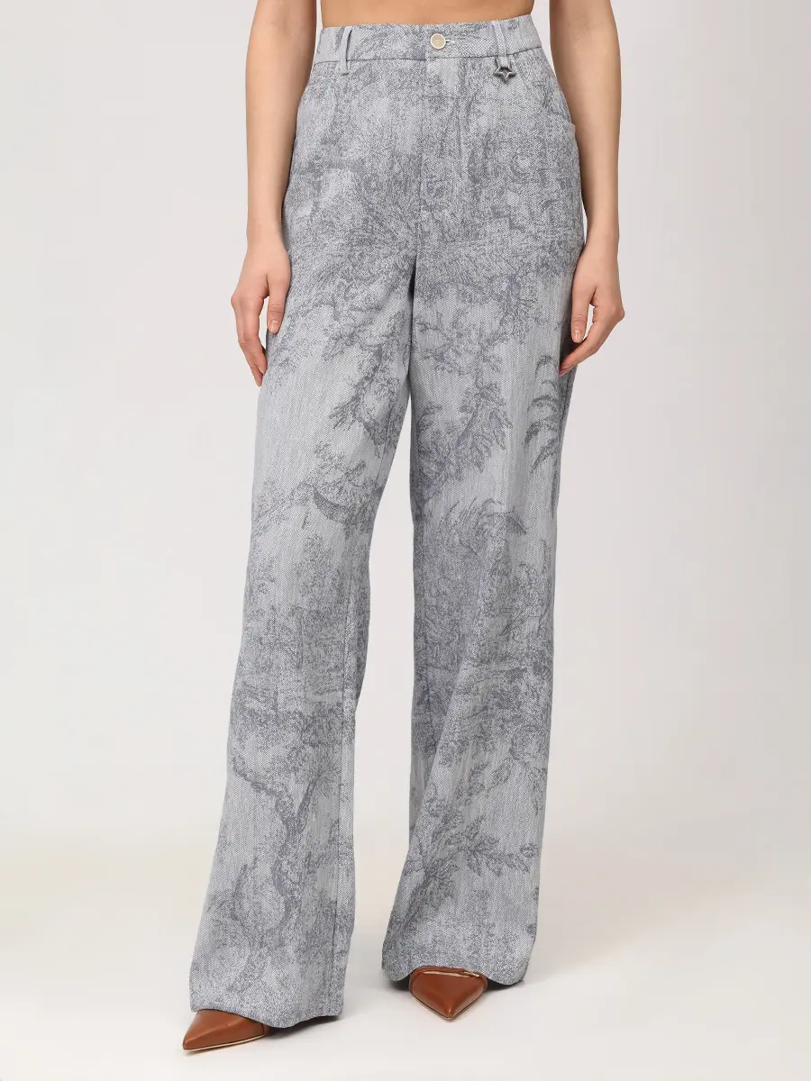 Брюки из хлопка и льна