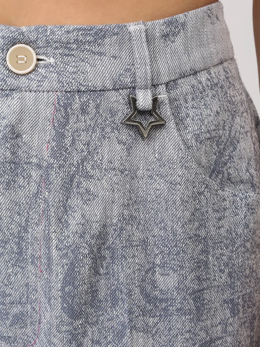 Брюки из хлопка и льна