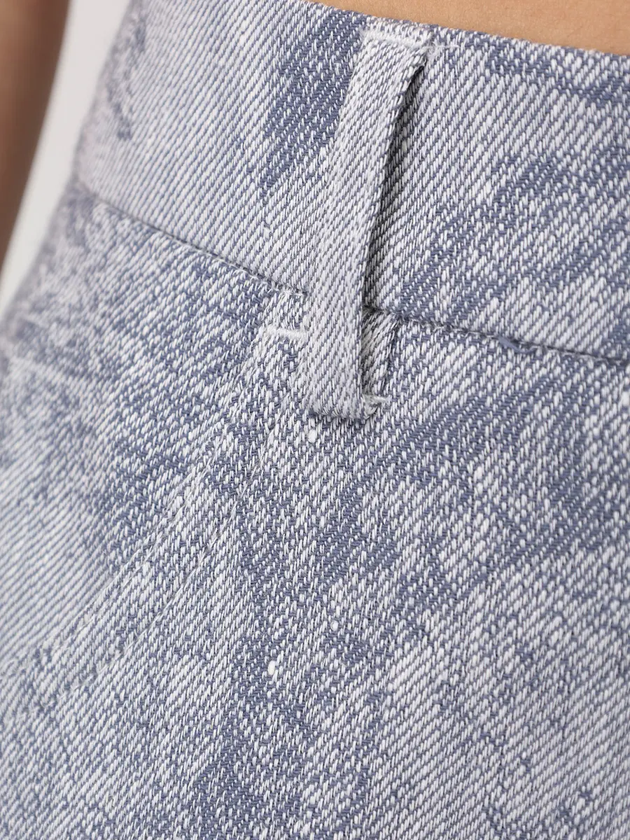 Брюки из хлопка и льна