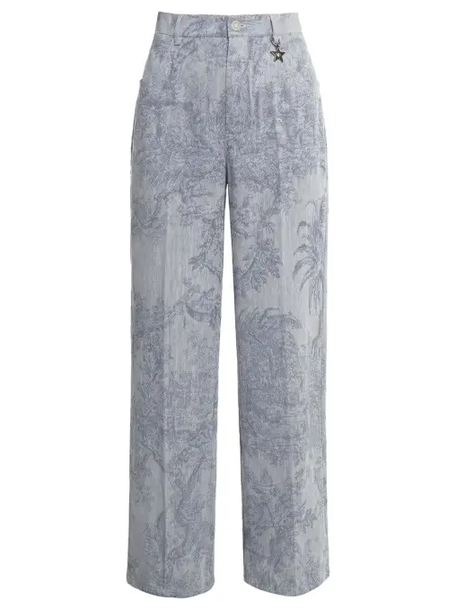 Брюки из хлопка и льна LORENA ANTONIAZZI