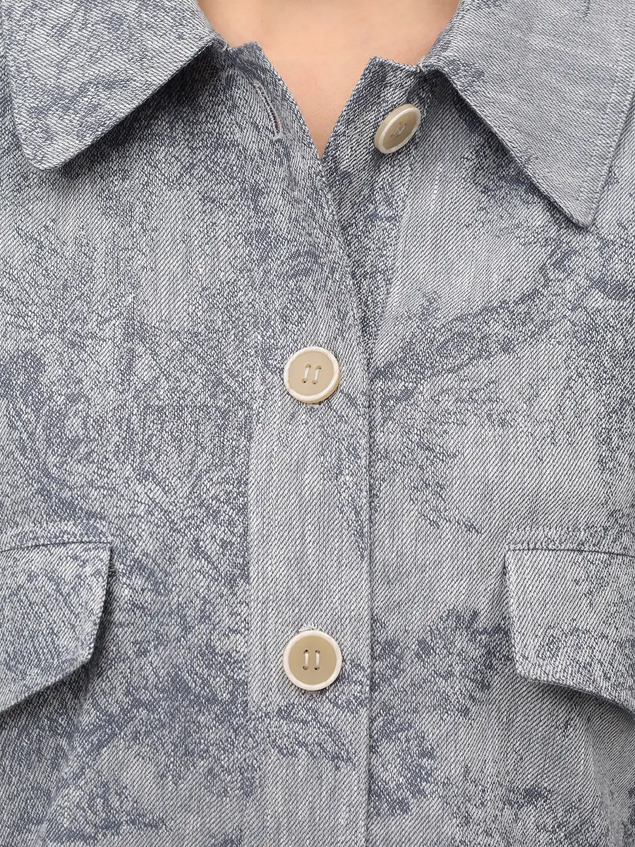 Жакет из хлопка и льна